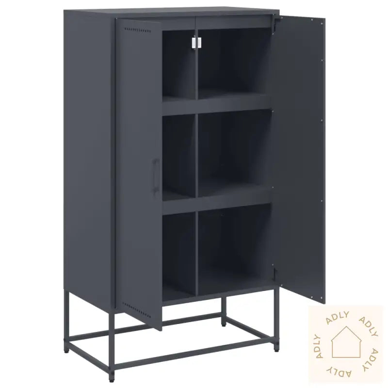 Highboard Antrasitt 68,5X38,5X123,5 Cm Stål