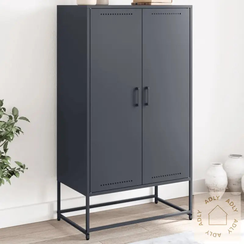 Highboard Antrasitt 68,5X38,5X123,5 Cm Stål