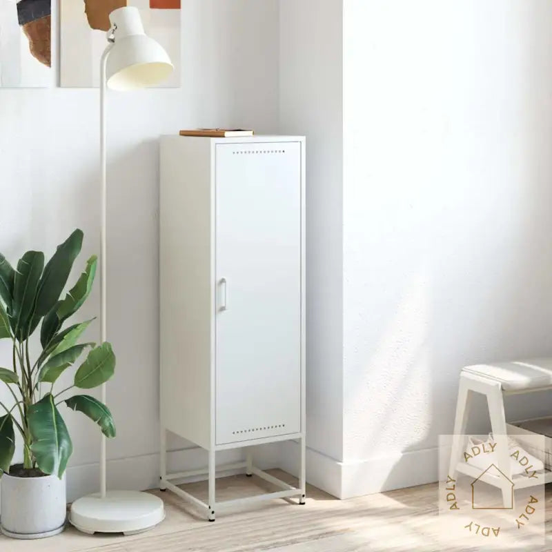 Highboard Hvit 36X39X123 Cm Stål