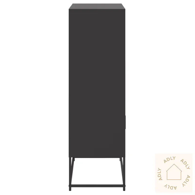 Highboard Svart 68,5X38,5X123,5 Cm Stål