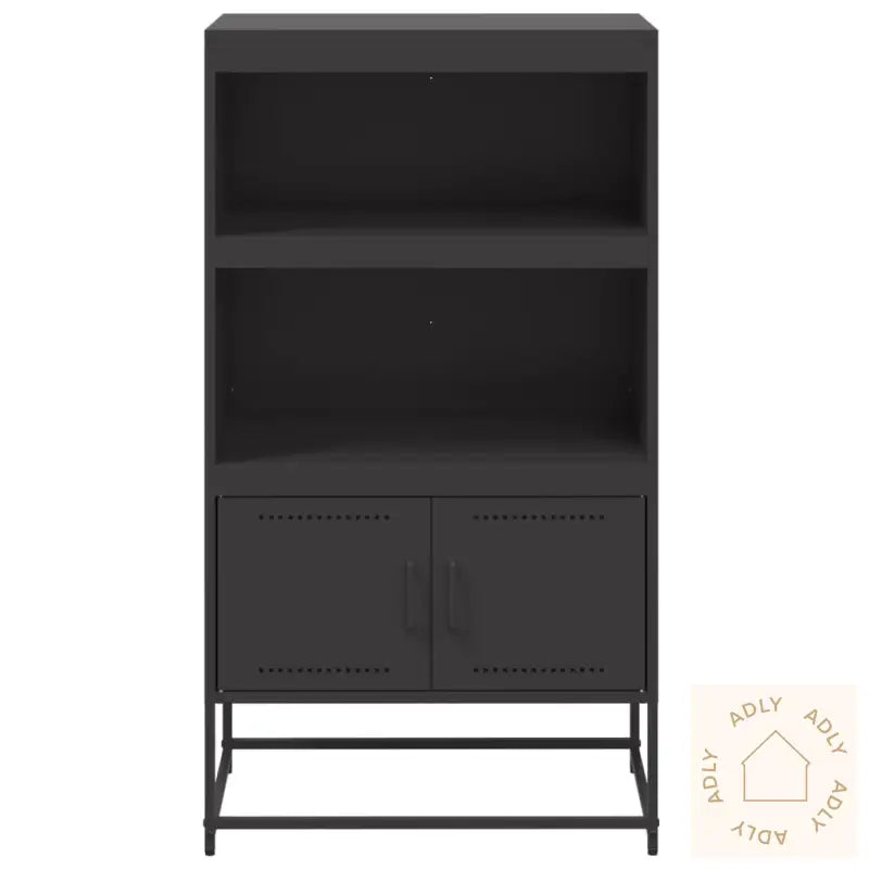 Highboard Svart 68,5X38,5X123,5 Cm Stål