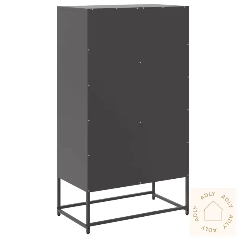Highboard Svart 68,5X38,5X123,5 Cm Stål