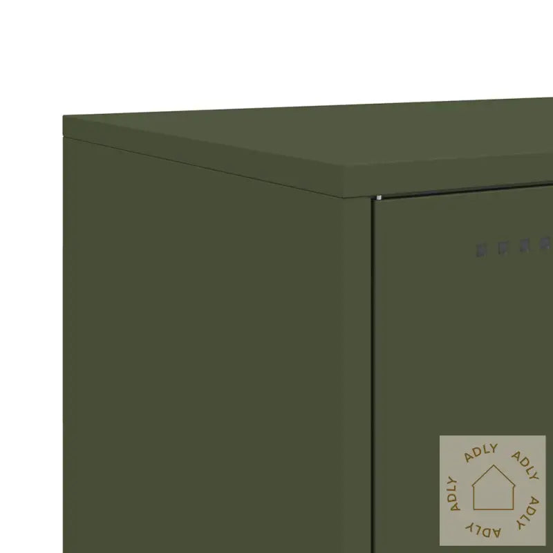 Highboard Olivengrønn 100,5X39X107 Cm Stål