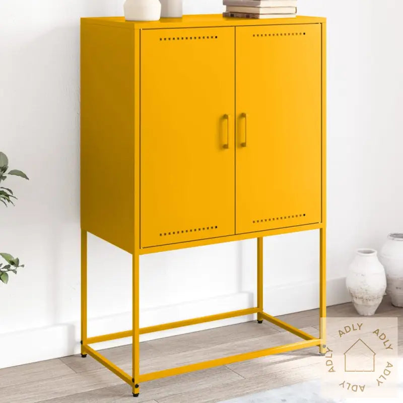 Highboard Sennepsgul 68,5X38,5X107 Cm Stål