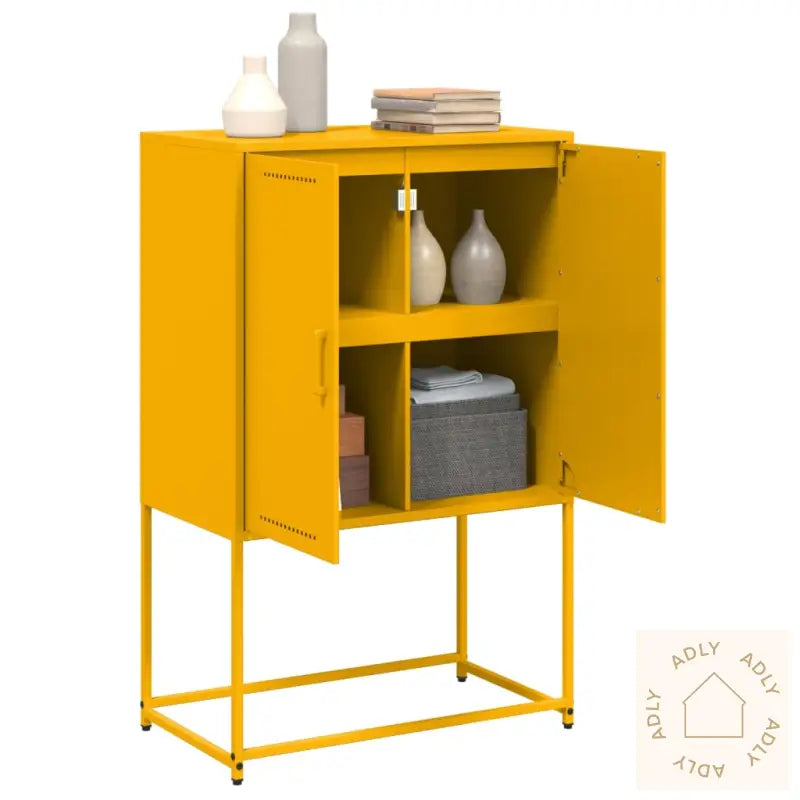 Highboard Sennepsgul 68,5X38,5X107 Cm Stål