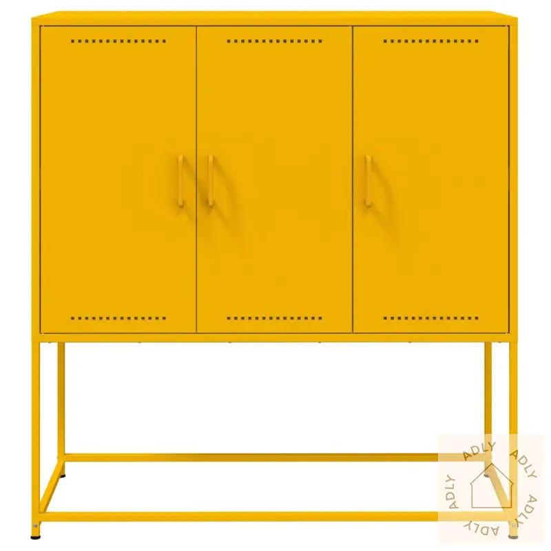 Highboard Sennepsgul 100,5X39X107 Cm Stål