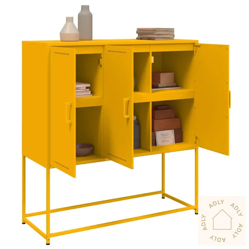 Highboard Sennepsgul 100,5X39X107 Cm Stål