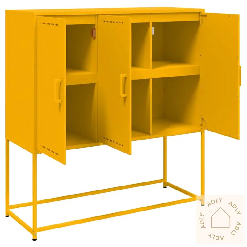 Highboard Sennepsgul 100,5X39X107 Cm Stål