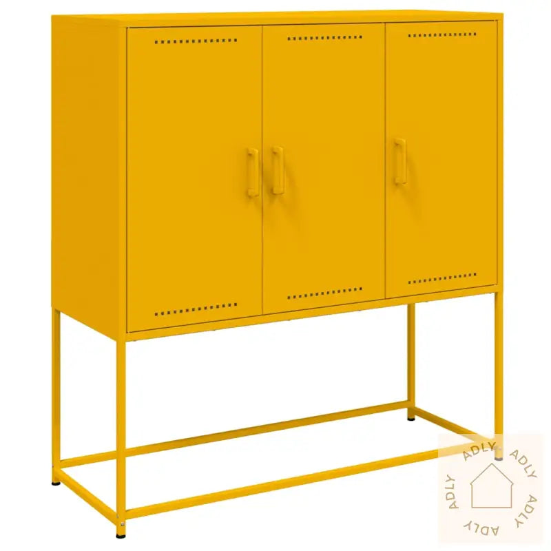 Highboard Sennepsgul 100,5X39X107 Cm Stål