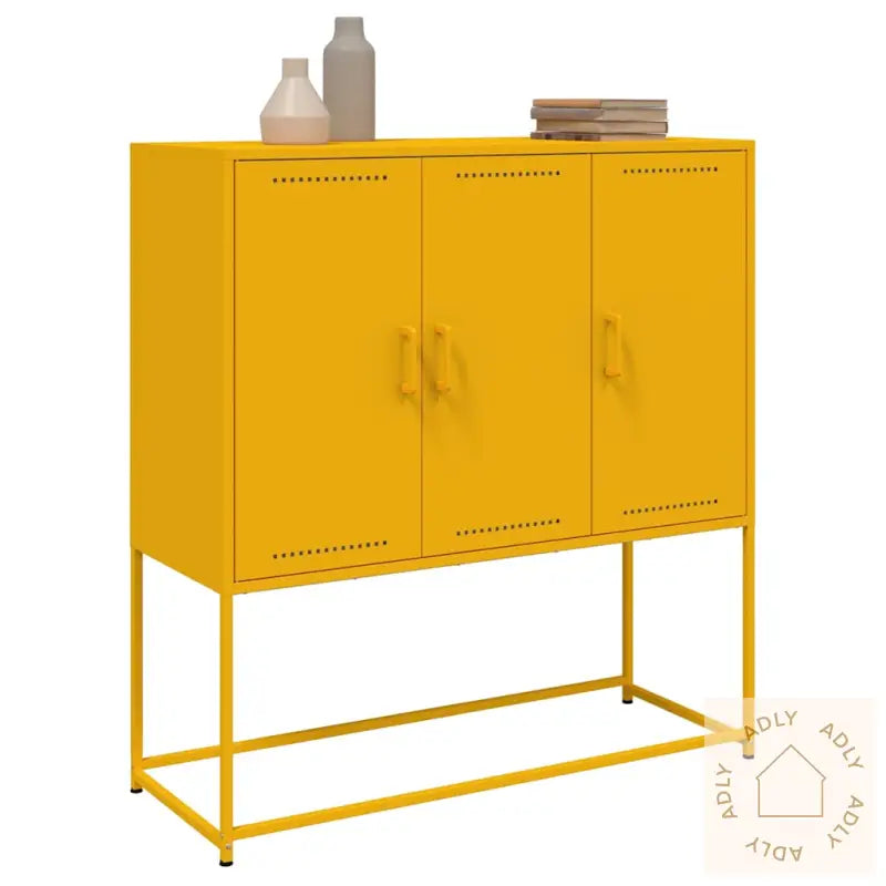 Highboard Sennepsgul 100,5X39X107 Cm Stål