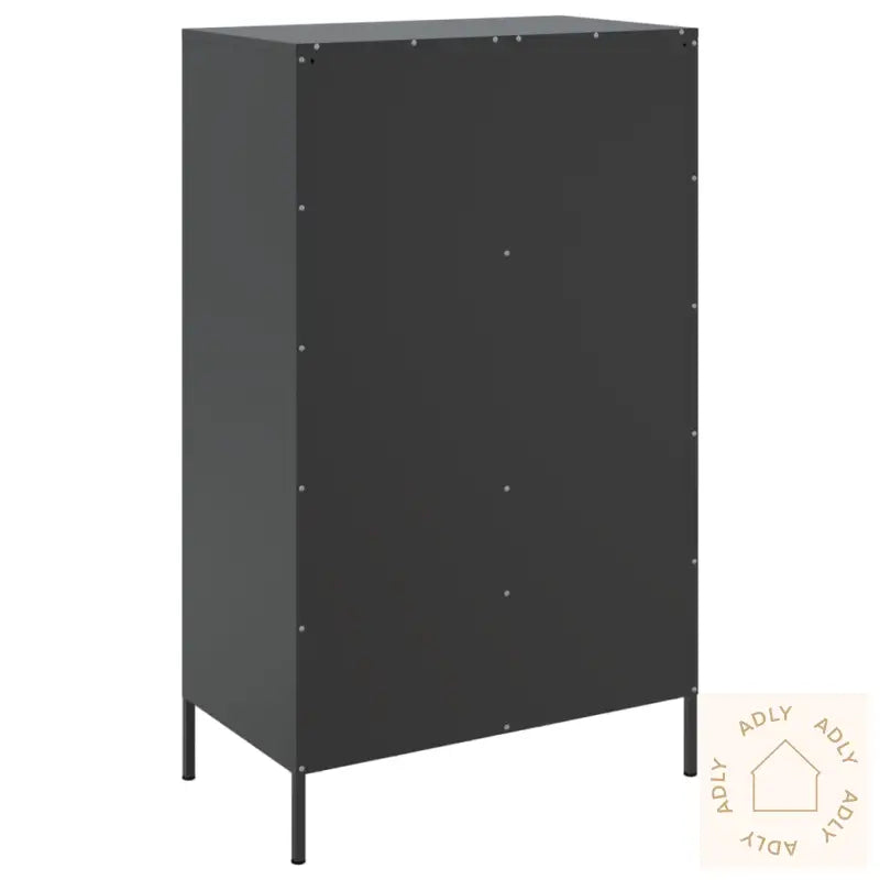 Highboard Svart 68X39X113 Cm Stål