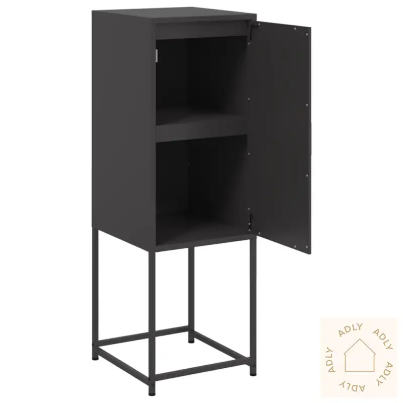 Highboard Svart 36X39X107 Cm Stål