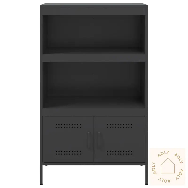 Highboard Svart 68X39X113 Cm Stål