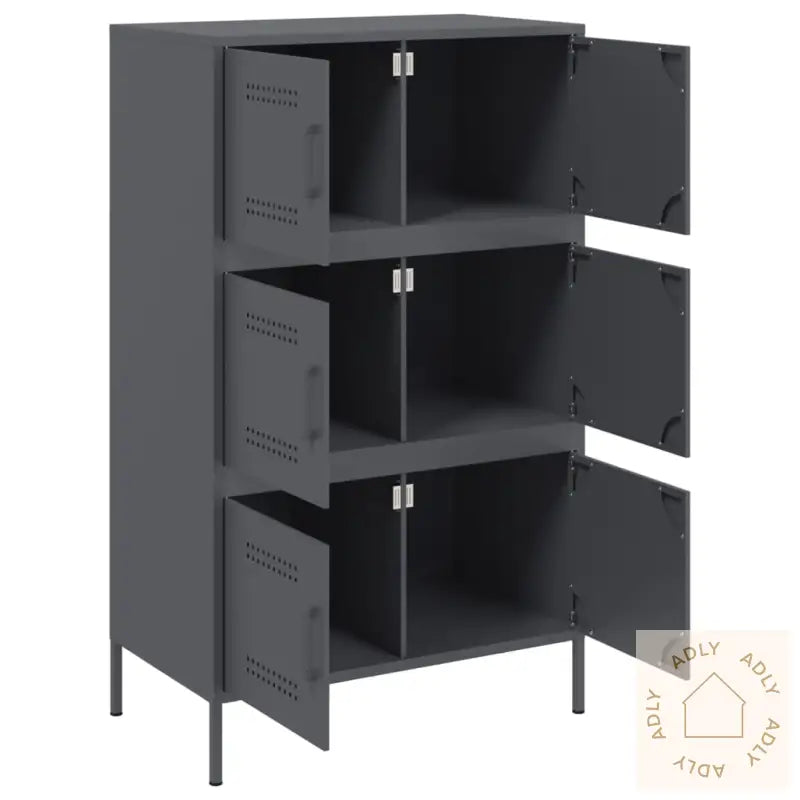Highboard Antrasitt 68X39X113 Cm Stål