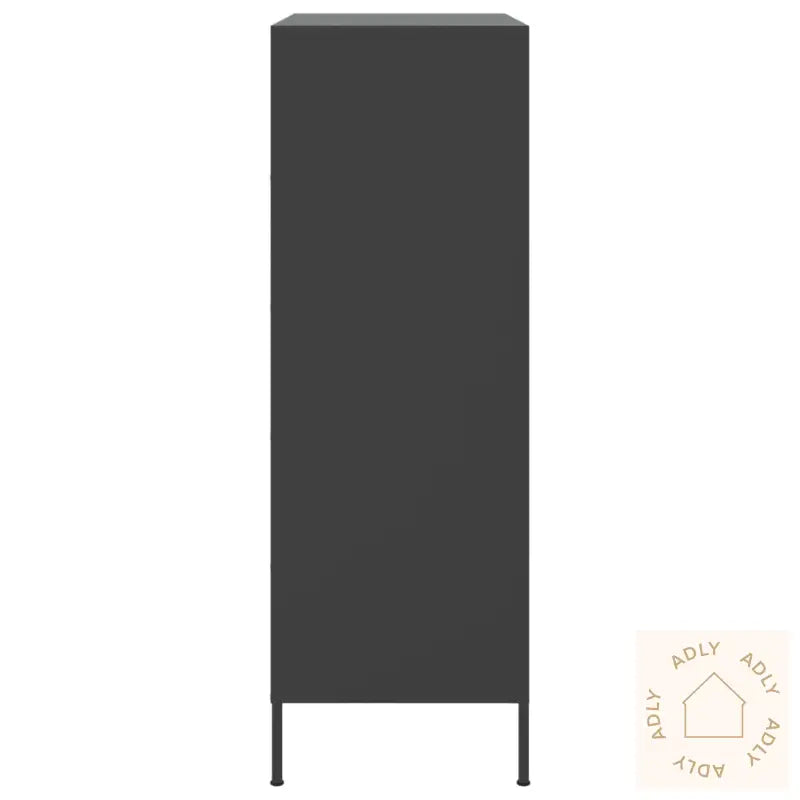 Highboard Svart 68X39X113 Cm Stål