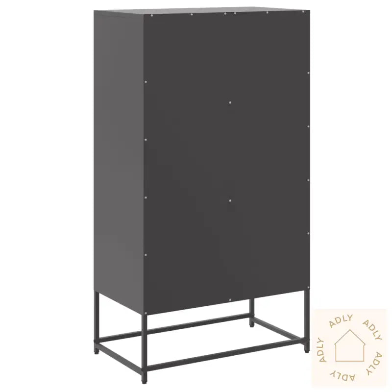 Highboard Svart 68,5X38,5X123,5 Cm Stål
