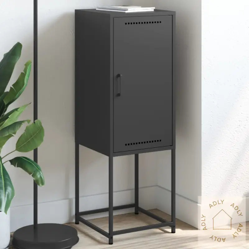 Highboard Svart 36X39X107 Cm Stål