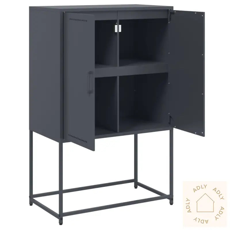 Highboard Antrasitt 68,5X38,5X107 Cm Stål
