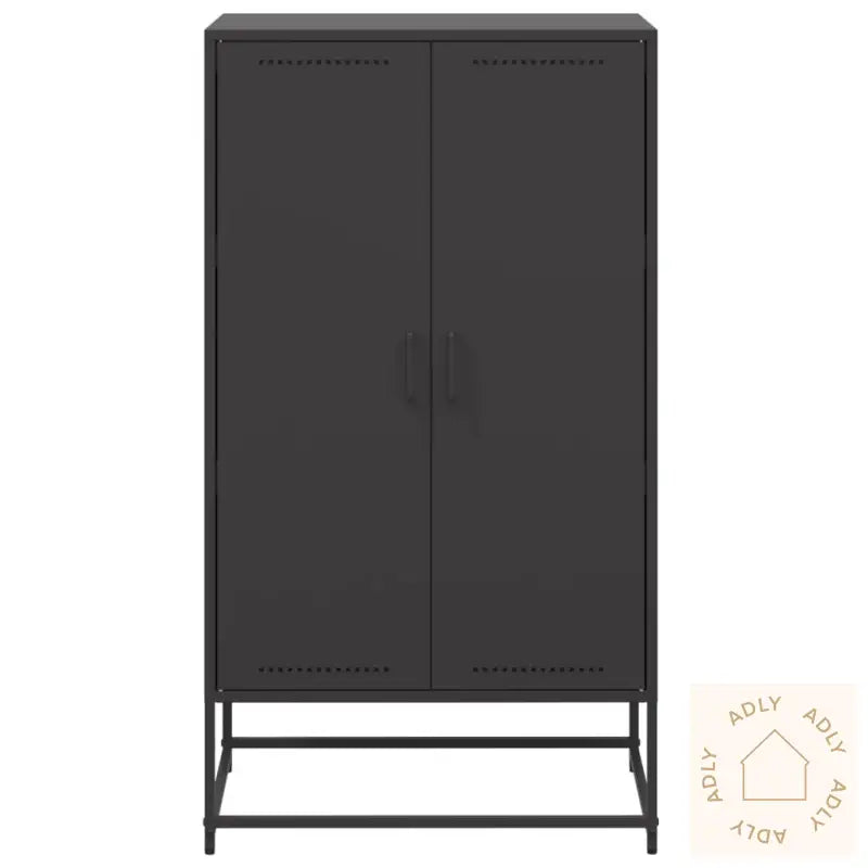 Highboard Svart 68,5X38,5X123,5 Cm Stål