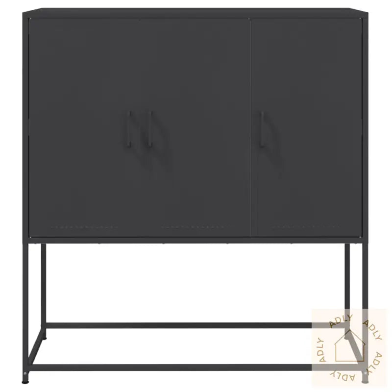 Highboard Svart 100,5X39X107 Cm Stål