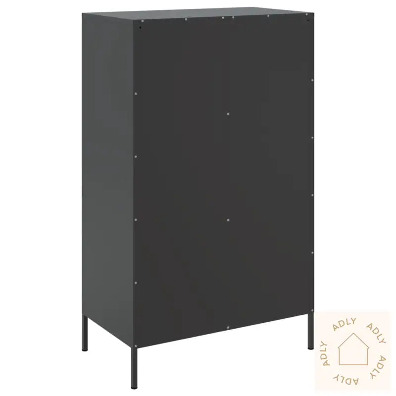Highboard Svart 68X39X113 Cm Stål