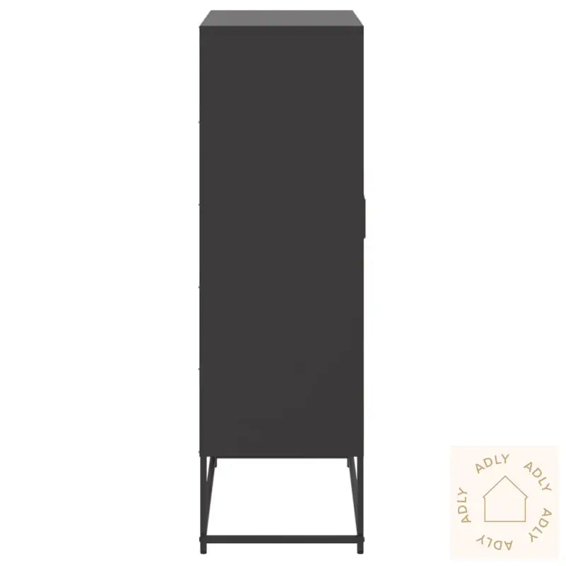 Highboard Svart 68,5X38,5X123,5 Cm Stål