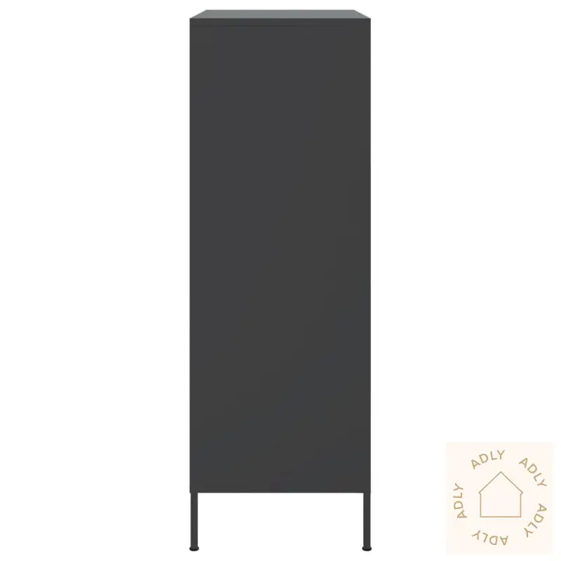 Highboard Svart 68X39X113 Cm Stål