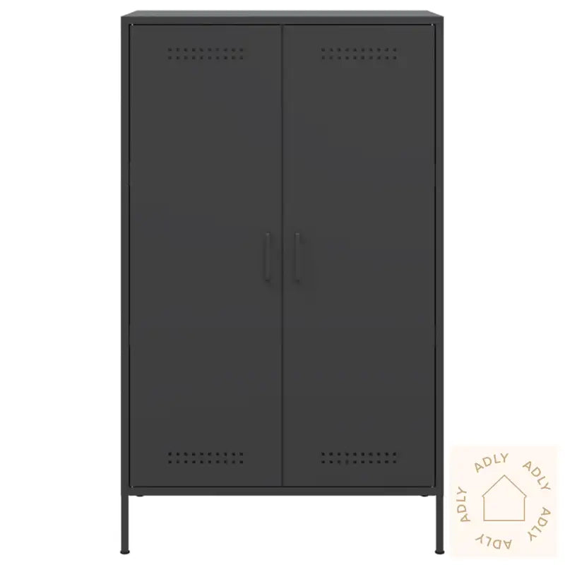 Highboard Svart 68X39X113 Cm Stål