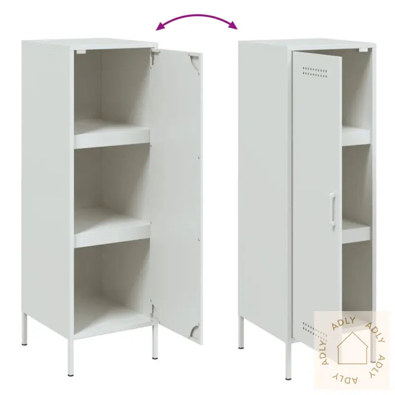 Highboard Hvit 36X39X113 Cm Stål