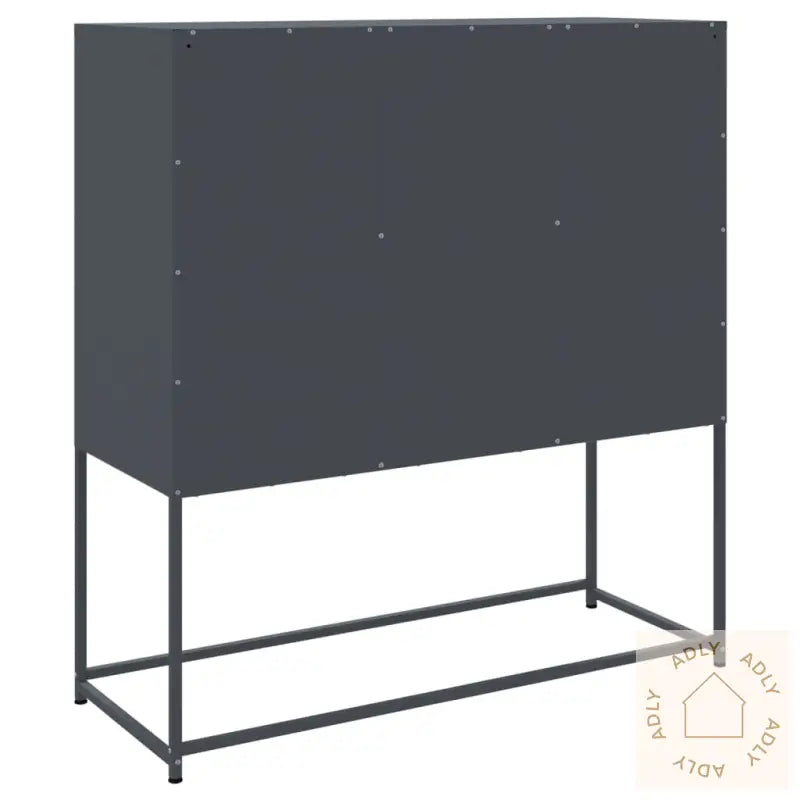 Highboard Antrasitt 100,5X39X107 Cm Stål