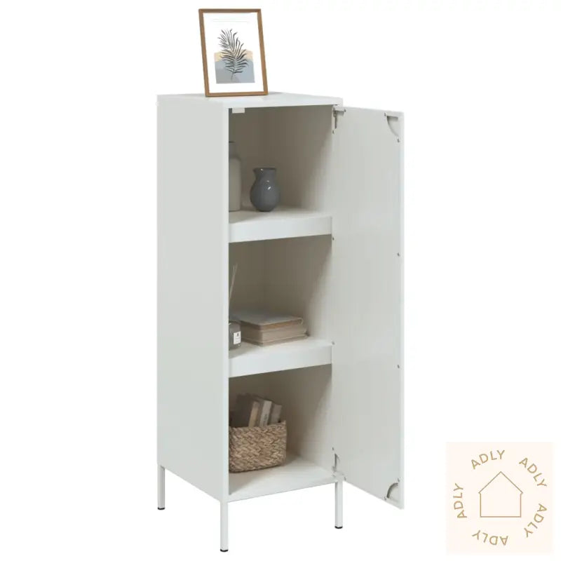 Highboard Hvit 36X39X113 Cm Stål