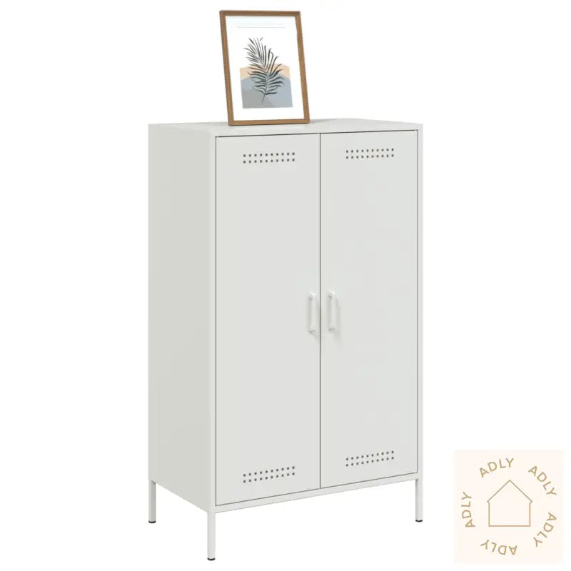 Highboard Hvit 68X39X113 Cm Stål