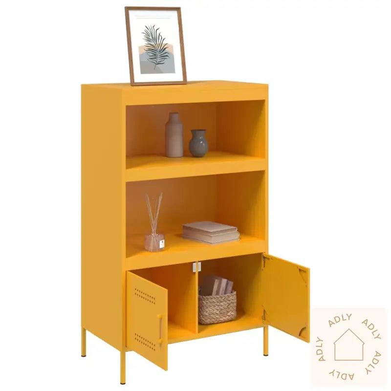 Highboard Sennepsgul 68X39X113 Cm Stål
