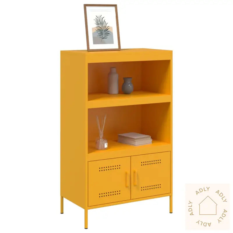 Highboard Sennepsgul 68X39X113 Cm Stål