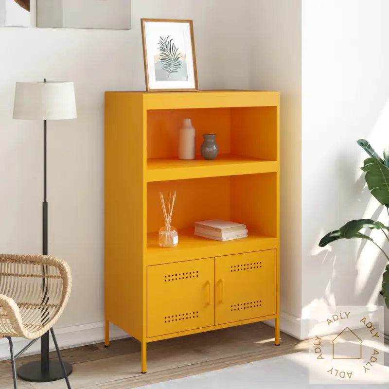 Highboard Sennepsgul 68X39X113 Cm Stål