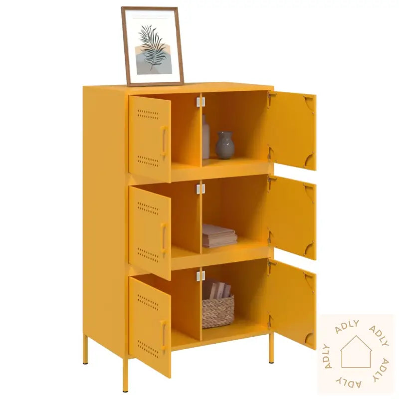 Highboard Sennepsgul 68X39X113 Cm Stål