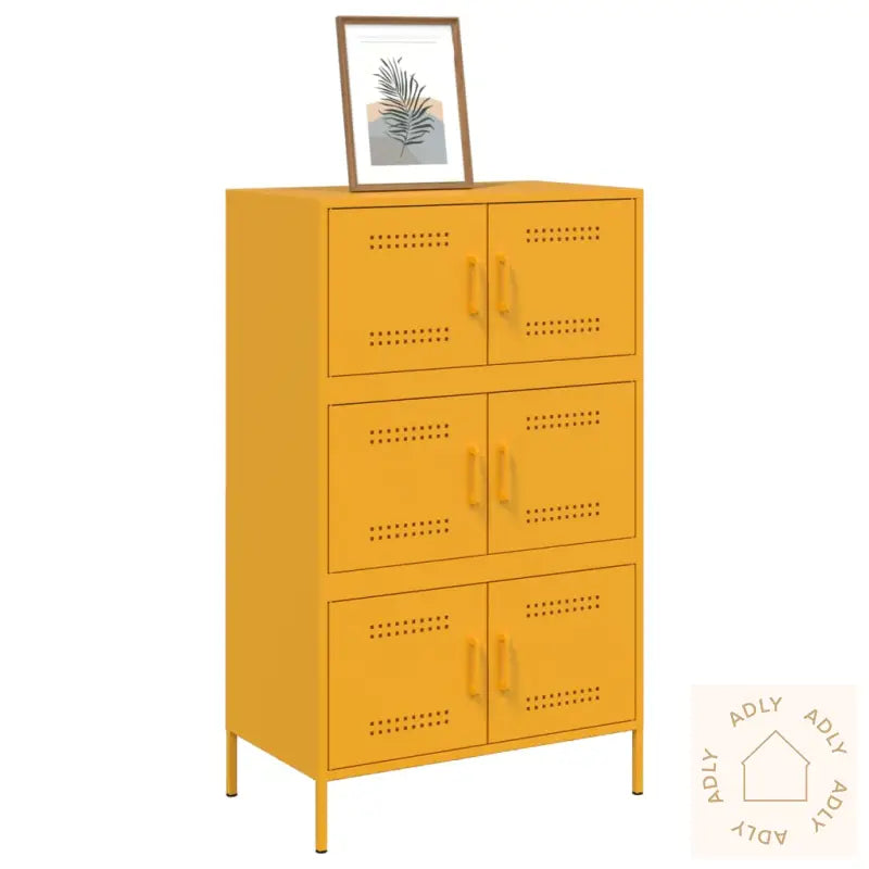 Highboard Sennepsgul 68X39X113 Cm Stål