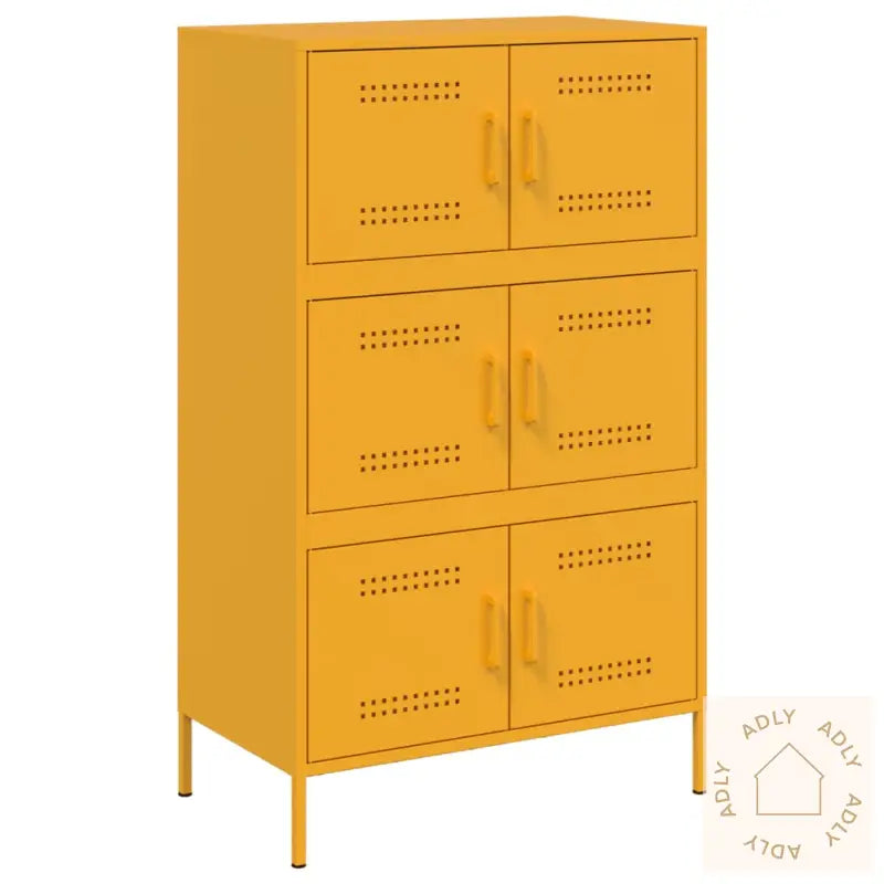 Highboard Sennepsgul 68X39X113 Cm Stål