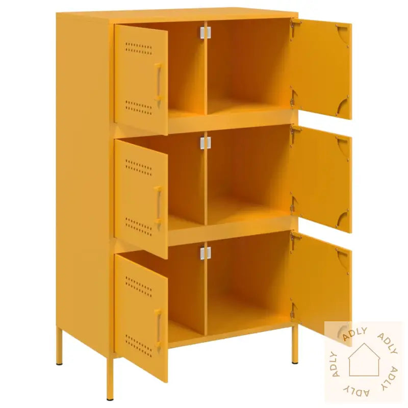 Highboard Sennepsgul 68X39X113 Cm Stål