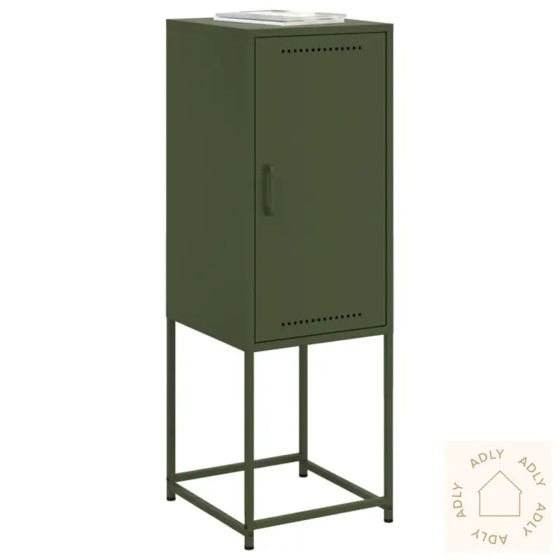Highboard Olivengrønn 36X39X107 Cm Stål