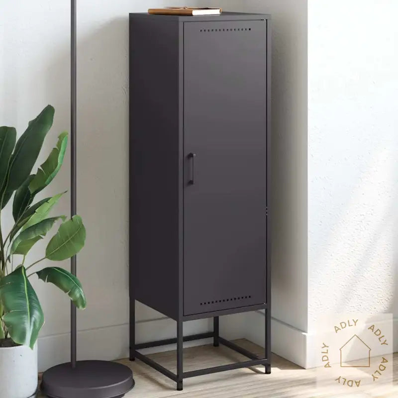 Highboard Svart 36X39X123 Cm Stål