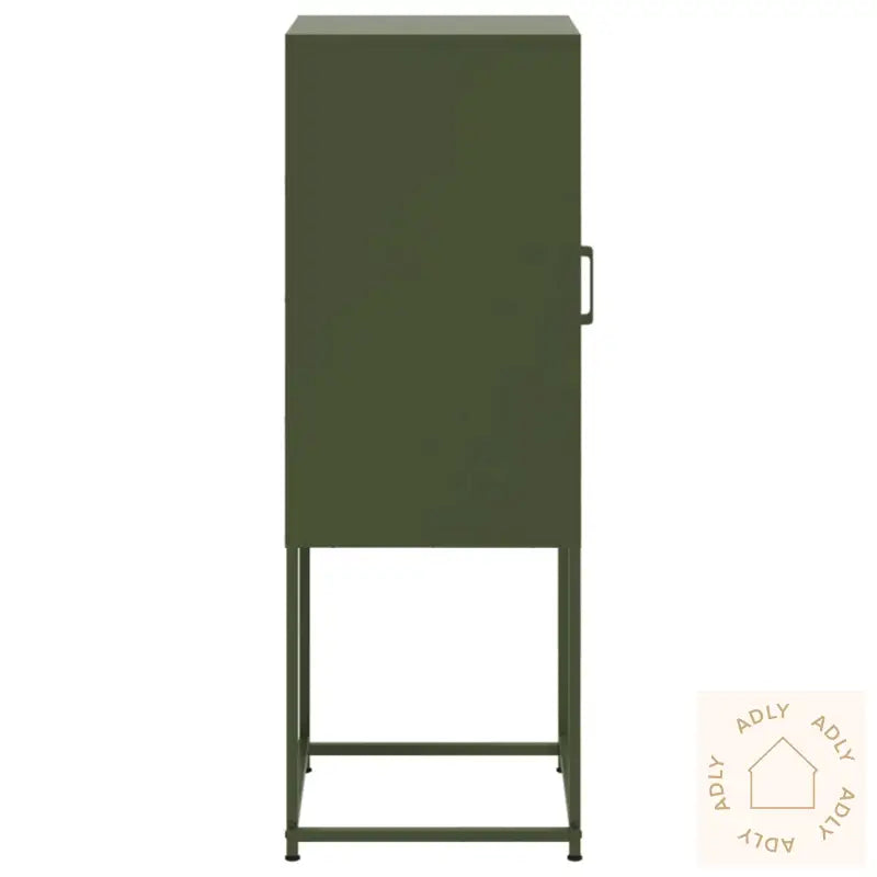 Highboard Olivengrønn 36X39X107 Cm Stål