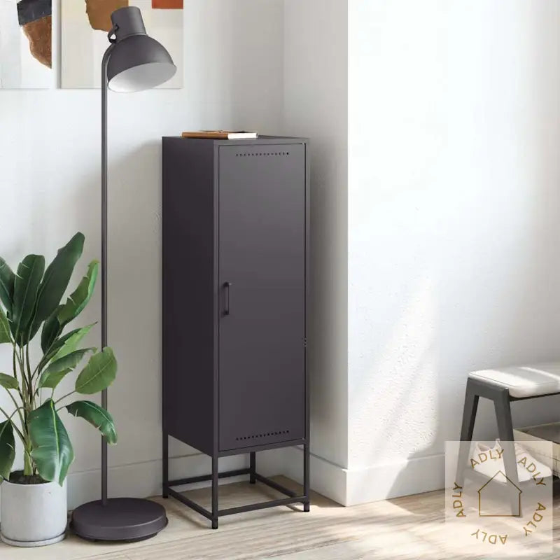 Highboard Svart 36X39X123 Cm Stål