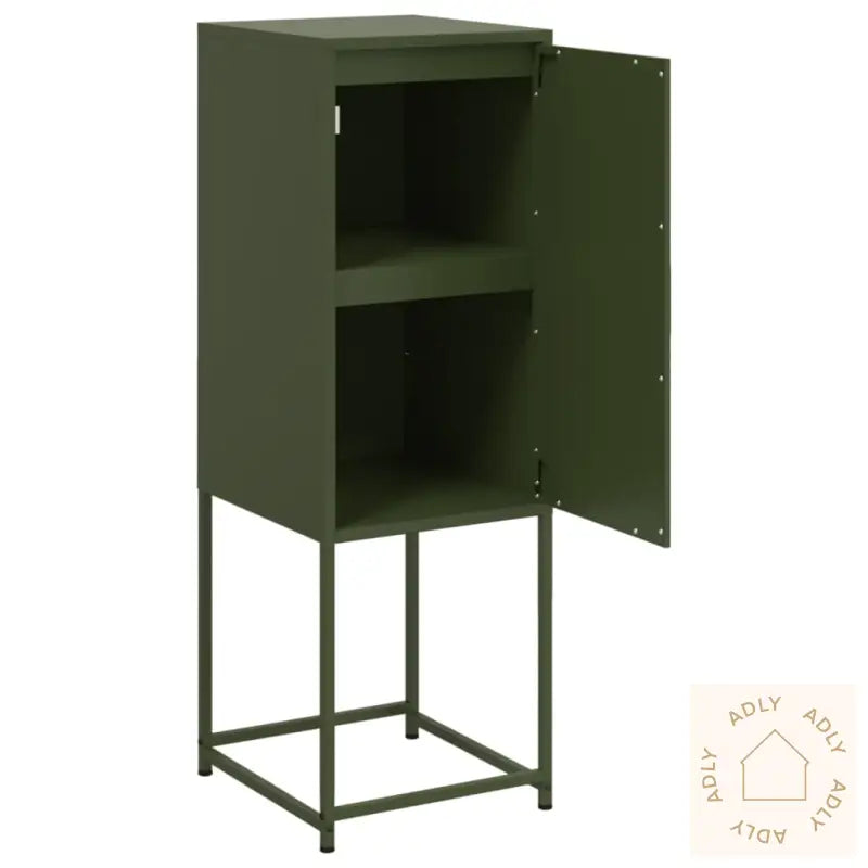 Highboard Olivengrønn 36X39X107 Cm Stål