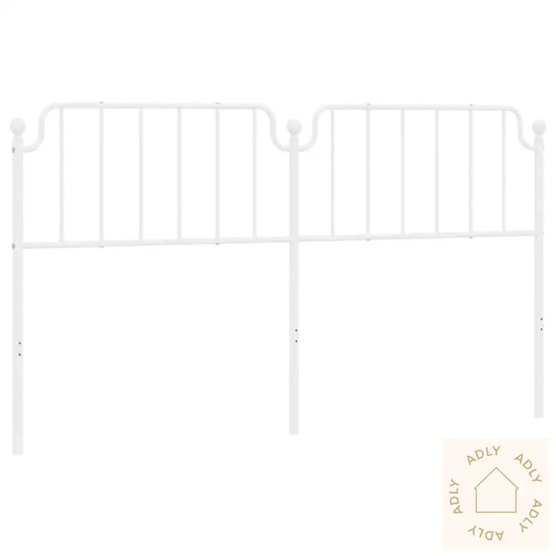 Sengegavl I Metall Hvit 180 Cm