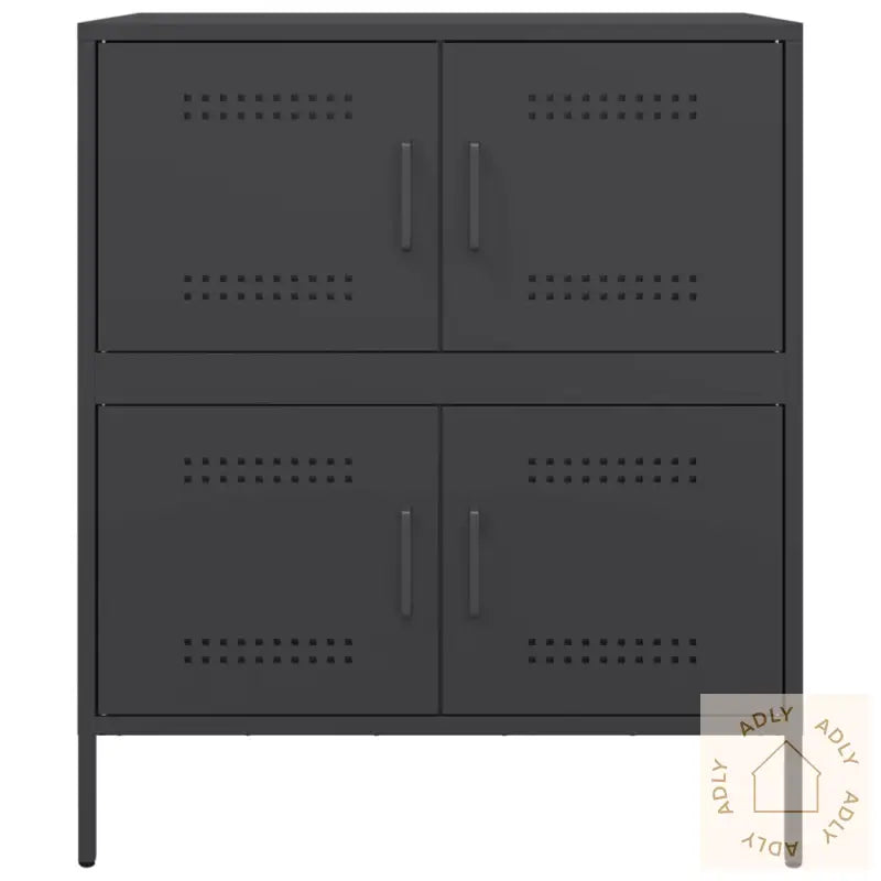 Skjenk Svart 68X39X79 Cm Stål
