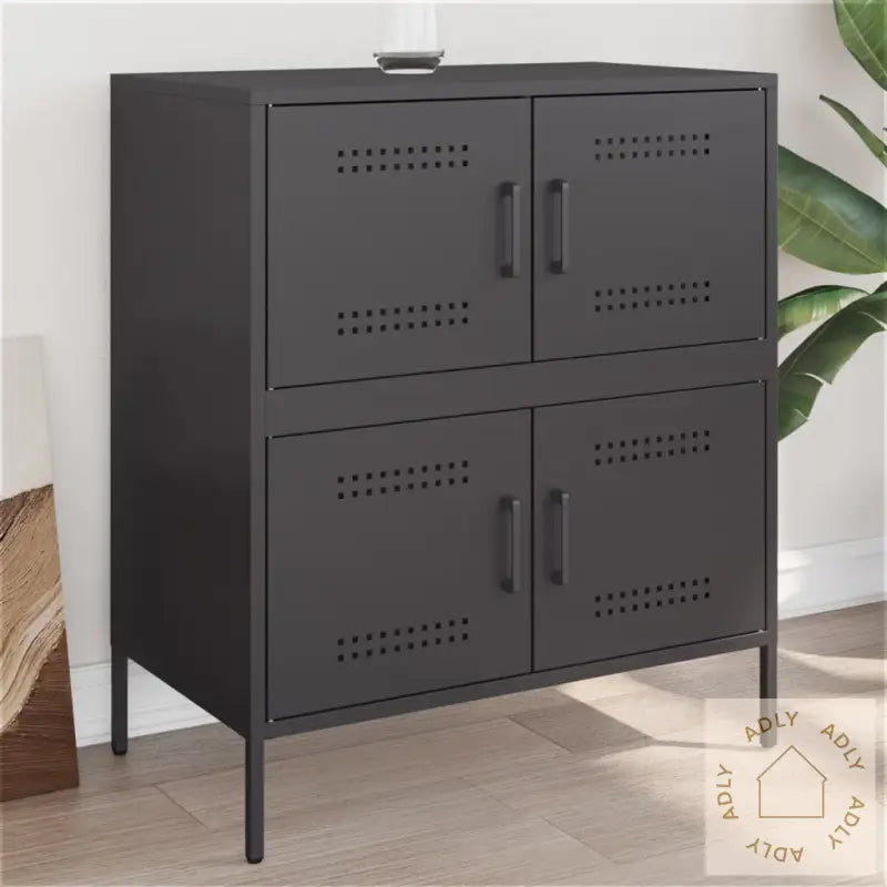 Skjenk Svart 68X39X79 Cm Stål