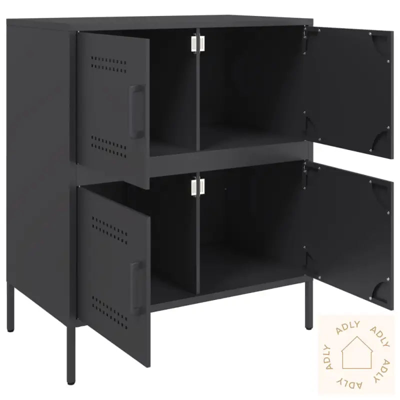 Skjenk Svart 68X39X79 Cm Stål
