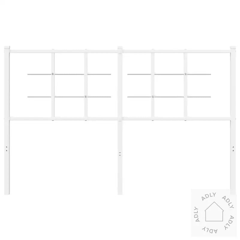 Sengegavl I Metall Hvit 135 Cm