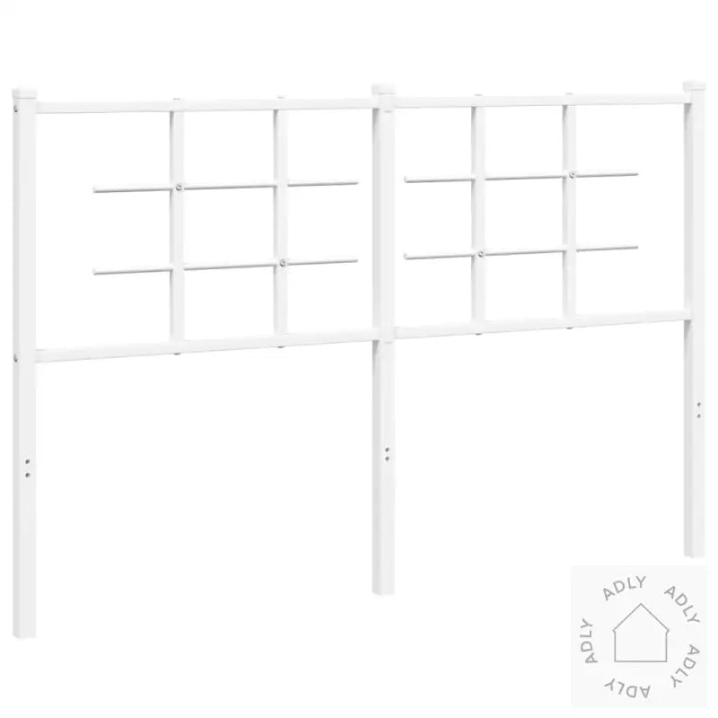 Sengegavl I Metall Hvit 135 Cm